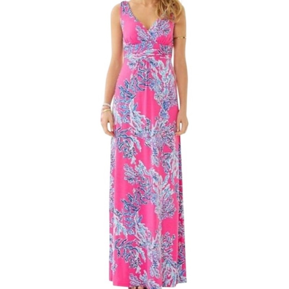 Lily Pulitzer XL Sloane Maxi Dress  Pink Samba